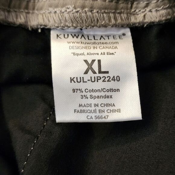Kuwallatee Men’s Cargo Jogger Pants XL Khaki NWT Stretch Cotton Elastic Waist - Picture 5 of 8